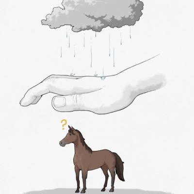 ILUSTRAÇÃO "TIRA O CAVALINHO DA CHUVA" FRANK O MUDO