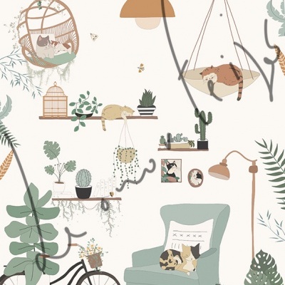 ILUSTRAÇÃO INFANTIL "HOUSE OF CATS" LEONOR FEIJÓ