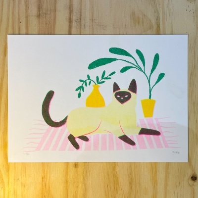 RISOGRAFIA "LIKE A LION" BÁRBARA AMARAL