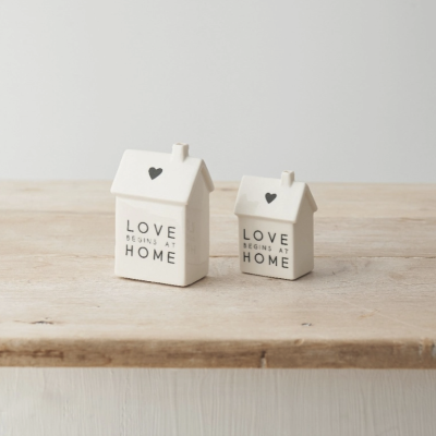 CASA PORCELANA "O AMOR COMEÇA EM CASA" GAINSBOROUGH GIFTWARE