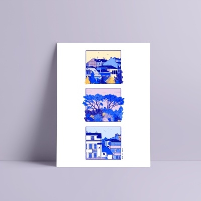 ILUSTRAÇÃO GICLÉE "TRÊS VISTAS SOBRE O PORTO" ANA HOO