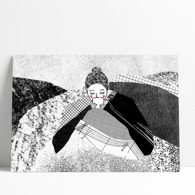 ILUSTRAÇÃO "CASA-MANTA-MONTANHA" BÁRBARA R.