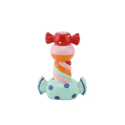 CANDLE HOLDER - STAPLED TOFFEE CANDY- MULTI COLOUR - HOUSE VITAMIN