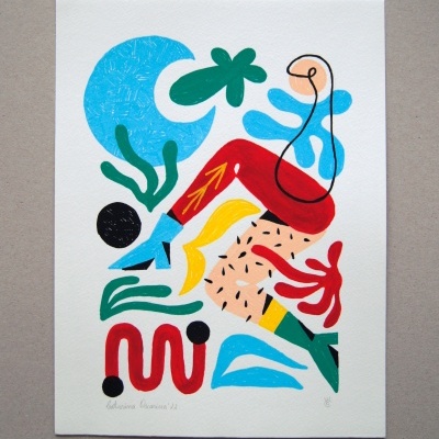 ORIGINAL "CABEÇA NA LUA II " CATARINA OSCARINA