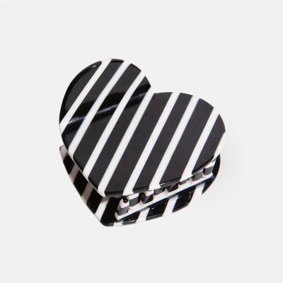 CLIP PARA CABELO "HEART B&W" EAT MY SOCKS