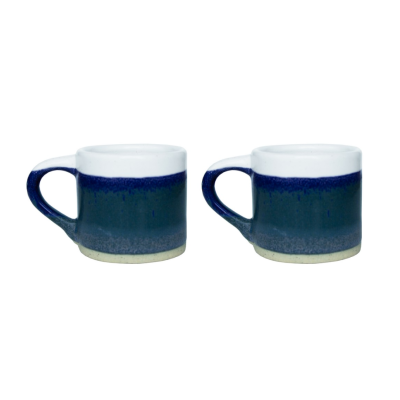 MARLOWE EXPRESSO MUGS BLUE - SET OF 2