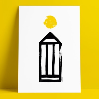 SERIGRAFIA "CASA-LÁPIS-SOL" BÁRBARA R.