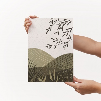 ILUSTRAÇÃO "DREAMING OF PLACES - GREEN" JOANA MUNDANA