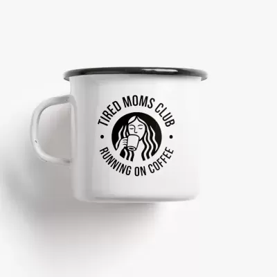 CANECA ESMALTADA "TIRED MOMS" TYPEALIVE