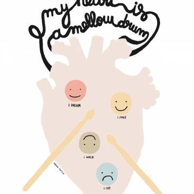 ILUSTRAÇÃO “PLAYLIST I - MY HEART IS A MELLOW DRUM” ADRIANA FONTELAS