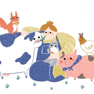 ILUSTRAÇÃO "CUIDAR DOS ANIMAIS" GAMBUZINO (MARGARIDA ELOY)