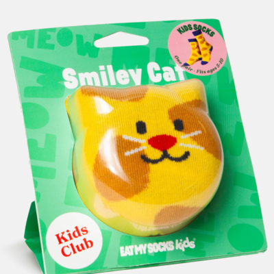 SMILEY CAT KIDS EAT MY SOCKS