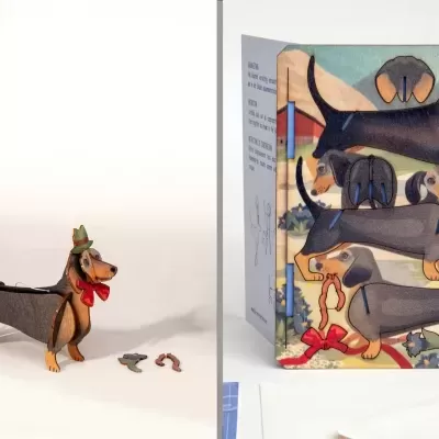DACHSHUND - 3D DECO GREETING CARD FORMES BERLIN