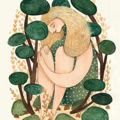 ORIGINAL "GIRL IN A FOREST" MIRJAM SIIM