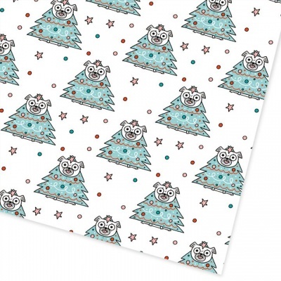 PAPEL DE EMBRULHO "PUGGIN" OHH DEER