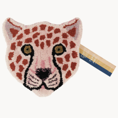 Pinky Leopard Head Rug DOING GOODS