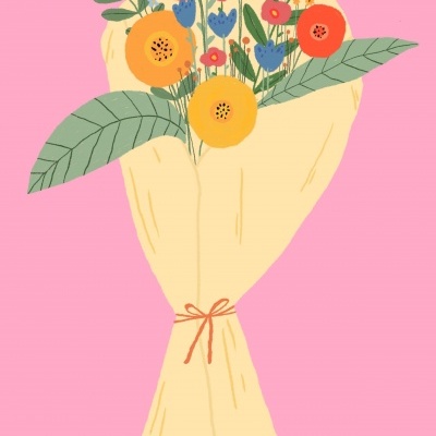 ILUSTRAÇÃO "RAMO DE FLORES" DE DIANA COSTA