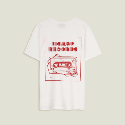 T-SHIRT "RECORDS" BRANCO IMAGO