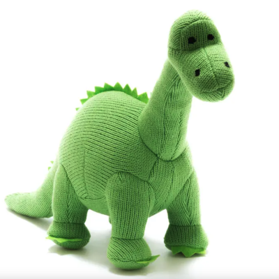 BONECO CHOCALHO BÉBÉ DINOSSAURO DIPLODOCUS VERDE BEST YOUTH LTD