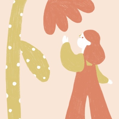 ILUSTRAÇÃO "CHEIRAR AS FLORES" GAMBUZINO