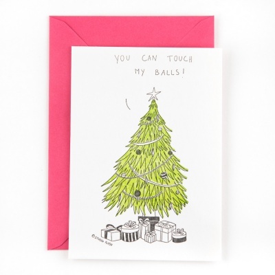 POSTAL " TOUCH MY BALLS " STUDIO FLASH