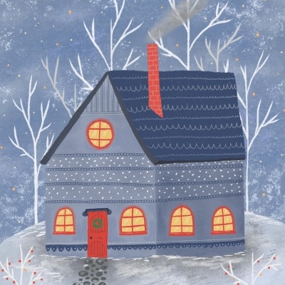ILUSTRAÇÃO “Playlist Xmas Edition -(Calendário de Advento) " - HOME FOR THE HOLIDAYS " DIANA COSTA