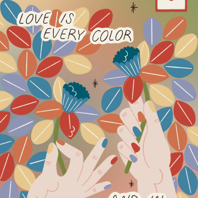 ILUSTRAÇÃO ARCO-ÍRIS "LOVE IS EVERY COLOR" LAU