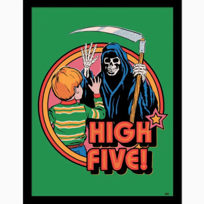 POSTER 30x40 COM MOLDURA "HIGH FIVE!" PYRAMID INTERNATIONAL