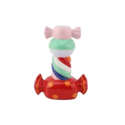 CANDLE HOLDER - STAPLED TOFFEE CANDY- MULTI COLOUR - HOUSE VITAMIN