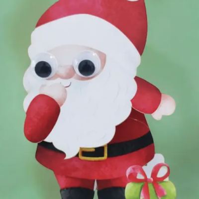 POSTAL DE NATAL WOBBLY HEAD "SANTA" ALLJOY DESIGN