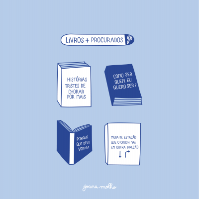 ILUSTRAÇÃO "Livros mais procurados" JOANA MOLHO