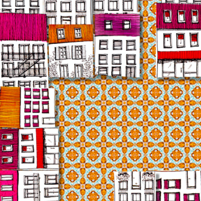 ILUSTRAÇÃO "PRAÇA DE AZULEJOS" JOANA NOBREGA