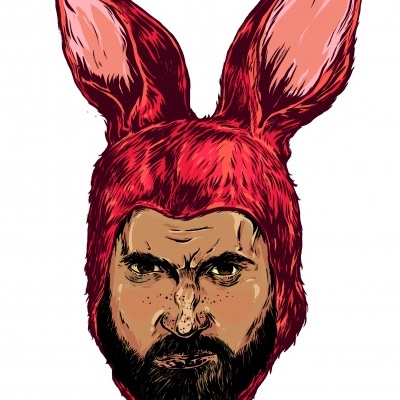 ILUSTRAÇÃO " ANGRY FUNNY BUNNY " NICOLAE NEGURÃ