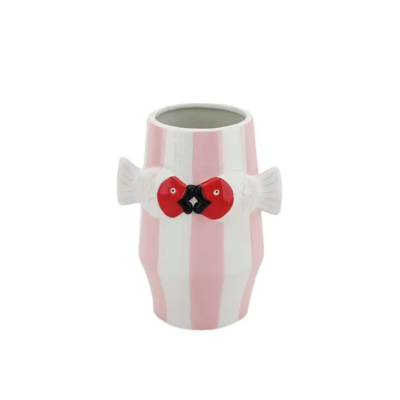 Vase -Flower Vase Fishes - Pink/White House Vitamin