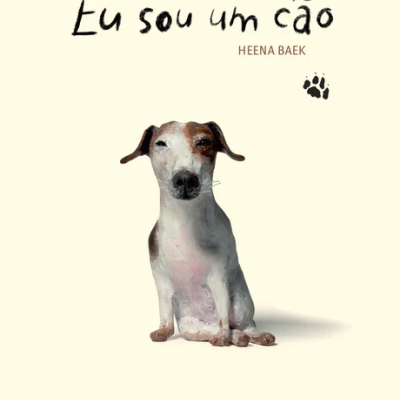 Capa de livro com ilustração de cão e texto em português