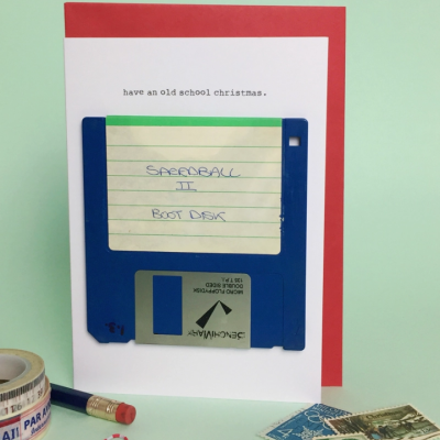 HAVE AN OLD SCHOOL CHRISTMAS GREETING CARD FRACAS STUDIOS