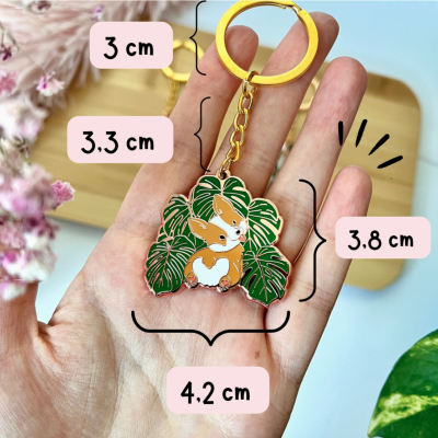 PORTA-CHAVES CORGI EM MONSTERA PLANTYINTROVERTS