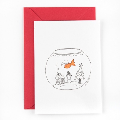 POSTAL " CHRISTMAS FISHTANK " STUDIO FLASH