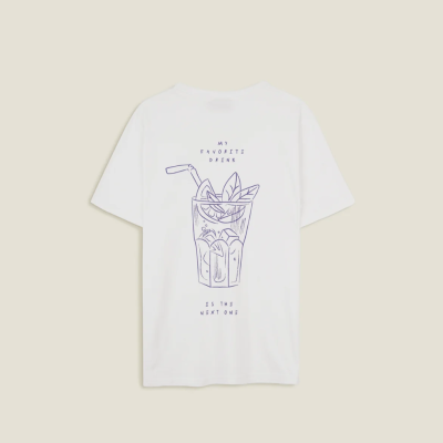 T-SHIRT "COCKTAIL" BRANCO IMAGO