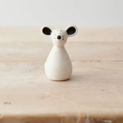 DECORAÇAO RATO PORCELANA 4x6CM GAINSBOROUGH GIFTWARE