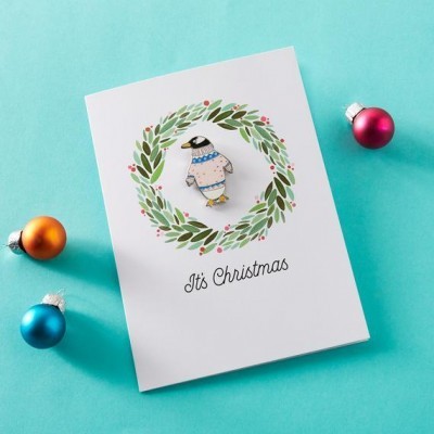 GREETING CARD "OH FUCK IT'S CHRISTMAS - PINGUIN" PUNKY PIINS