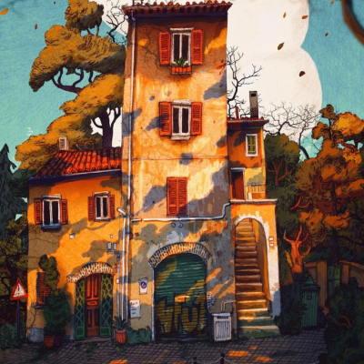 ILUSTRAÇÃO "ROME OLD STREET LIGHTS" FRANCISCO FONSECA