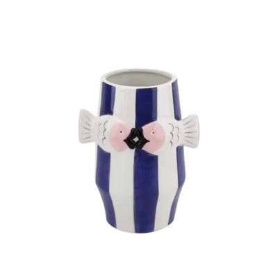 Vase -Flower Vase Fishes - Blue/White/Pink House Vitamin