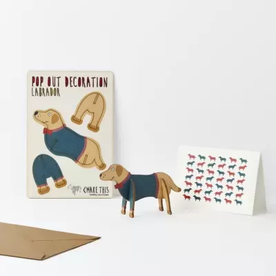 POP OUT LABRADOR CARD