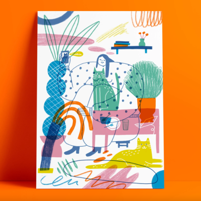 FACETIME WITH MY FRIENDS 50X70 POSTER ANA SEIXAS