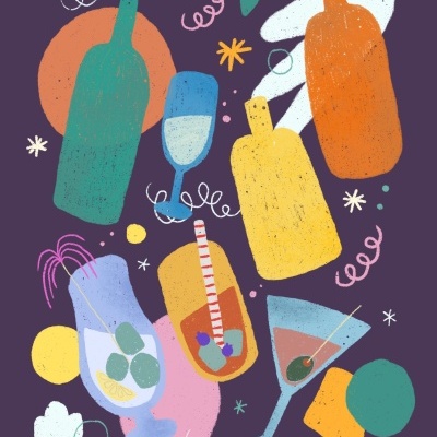 ILUSTRAÇÃO "ALL THE WINE" DIANA COSTA