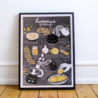 ILUSTRAÇÃO "HUMMUS" PAULINA EATS AND DRAWS