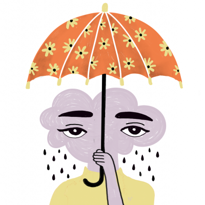 ILUSTRAÇÃO "RAINING INSIDE" CALADA ERA POETA