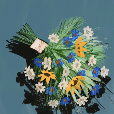 ILUSTRAÇÃO "SMELL OF FRESH FLOWERS" EVA HALFERS