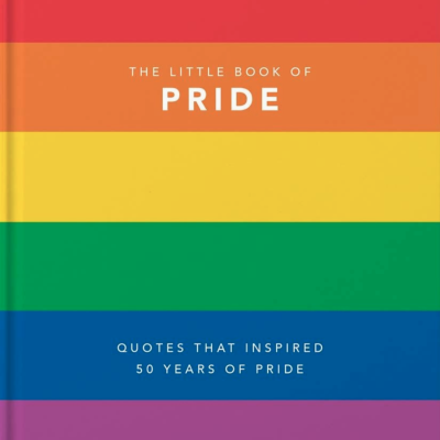 Livro colorido com texto THE LITTLE BOOK OF PRIDE
